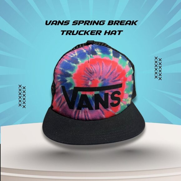 Vans Tie-Dye Trucker Hat Adjustable Snapback Unisex - Picture 1 of 5